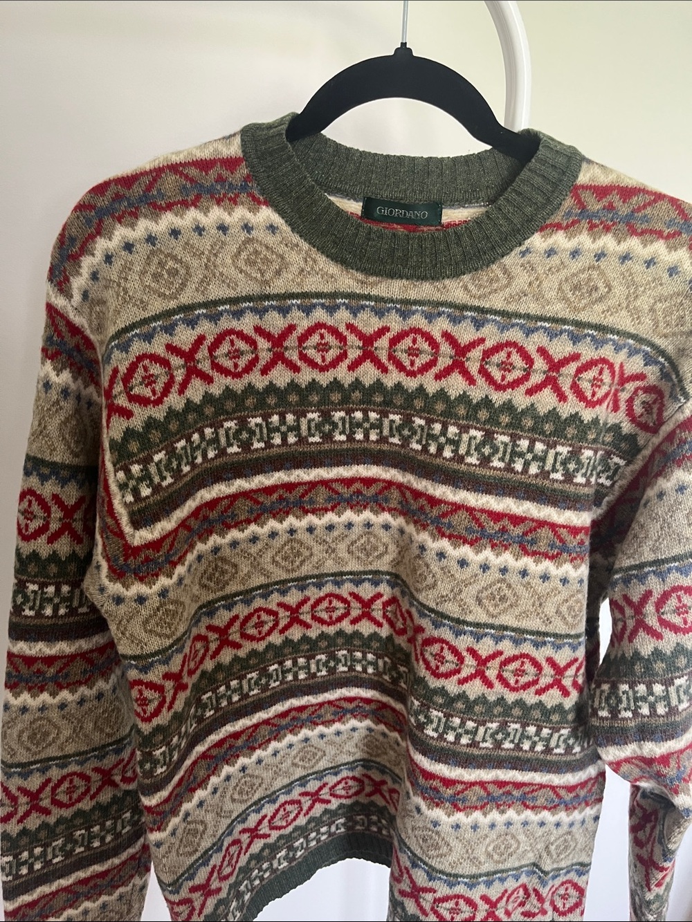 Vintage Giordano Lambswool Fair Isle Sweater -
